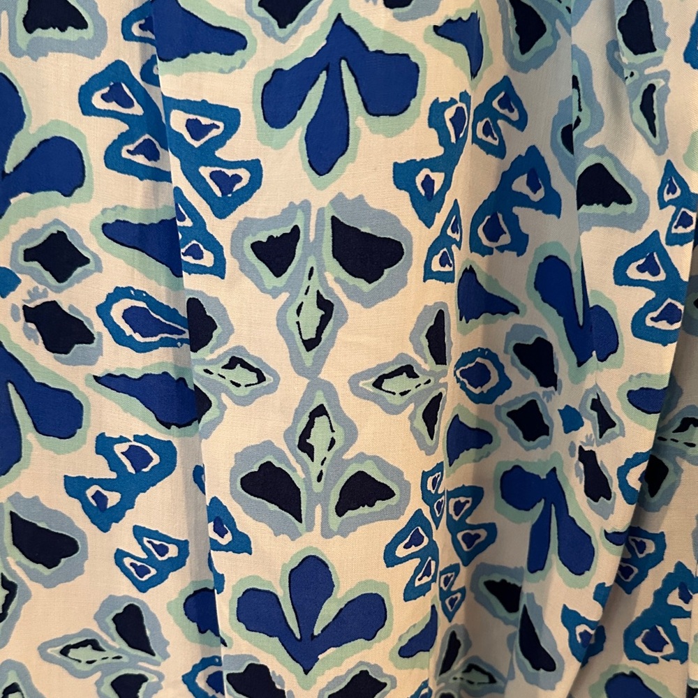 All For Color Blue and White Patterned Tank Top - Picture 4 of 4